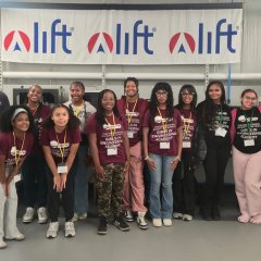 Photo of participants in LIFT's Girls in Engineering event
