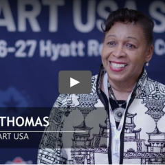 Screengrab of the SMART USA 2025 Summit highlight real with a still shot of Carroll Thomas, the board chair of SMART USA