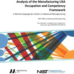 Cover of the "Analysis of the Manufacturing USA Occupation and Competency Framework" by NIST