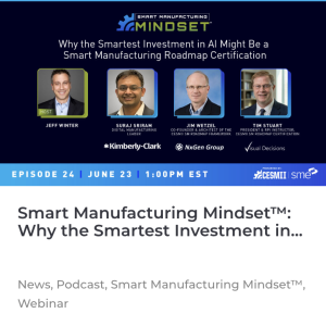 Screenshot of the Smart Manufacturing Mindset Podcast from CESMII