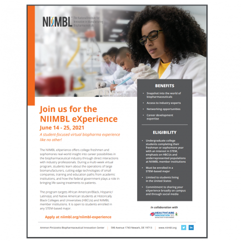 NIIMBL eXperience Flyer