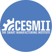 CESMII logo in white over blue circle