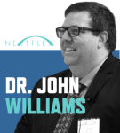 Image of Dr. John Williams with NextFlex logo